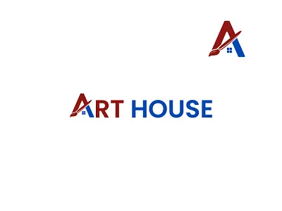 Art House logo a icon logo aletter logo arthouselogo branding design graphic design house logo icon illustration logo logotype minimalistlogo modernlogo ui