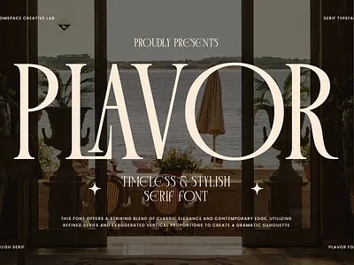 Plavor – Timeless Elegant Serif Font branding cover design display graphic design illustration logo luxury magazine packaging typography