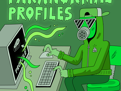 Paranormal apparition computer desk doomsday doomsday prepper gas mask ghost ghostly green halloween paranormal spectre spooky