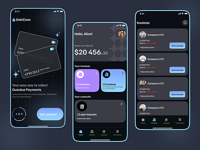 Meet DebtEase — The Smarter Way to Manage Debt. branding budgetingapp creative creative mobile application debt application debtease debtmanagement finance app fintech loanplanner logo mobile mobile application moneytracker popular design smartpayments ui uiux ux