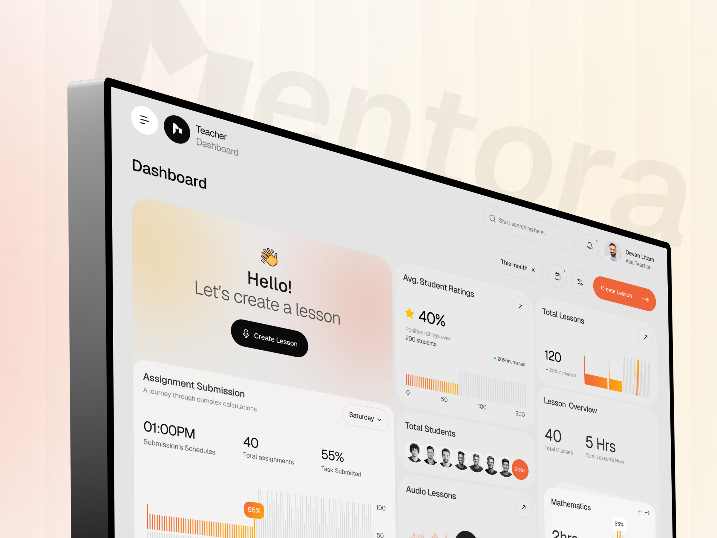 Mentora- Edtech Web Application | Dashboard | Potential