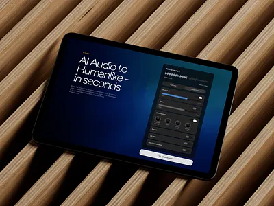 AI Audio to Humanlike - Webapp ai ai design landing page modern modern ui motion graphics uidesign web app