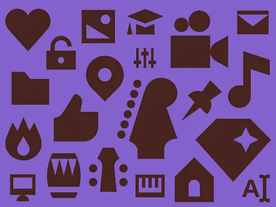 Muse Group Icon Kit III desktop diamand folder heart icon iconkit icons instrument letter like locker mixer multimedia music note picture pin rock study