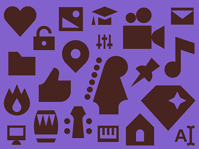 Muse Group Icon Kit III desktop diamand folder heart icon iconkit icons instrument letter like locker mixer multimedia music note picture pin rock study