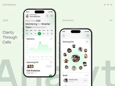 Call Analytics App UI/UX analytics app app concept call center chart clean ui com data data visualization graph graphic design interface mobile mobile app template uiux uiux design ux