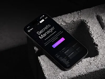Zero — Secrets Manager SaaS app branding clean darkmode design development graphic design landing page minimal motion graphics pattern saas secret ui web