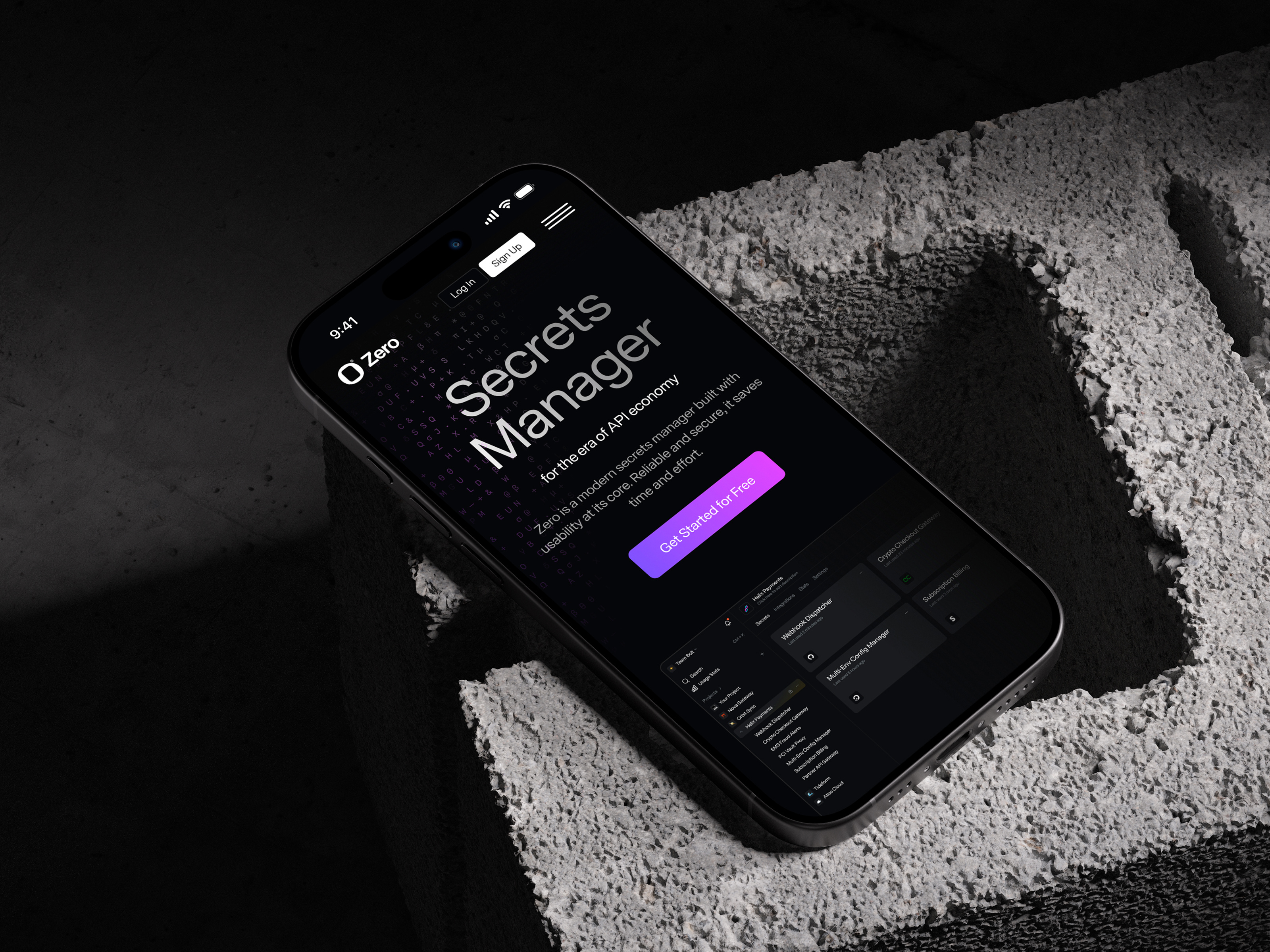 Example of Zero — Secrets Manager SaaS
