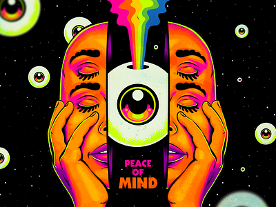 Peace of Mind fantasy illustration mind peace surrealism vector vintage