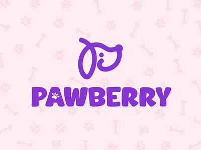 Pawberry Branding artocea brand branding design studio dog food graphic design identity logo logo design minimal modern paw pet pet food pet logo pink playful typography visual identity