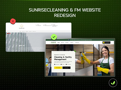 Cleaning Services & Facility Management Website Redesign - UX/UI cleaning company web design cleaning service dashboard conversion optimization cro audit facility management facility management website homepage redesign modern website design service business website uiux user experience design ux ui design web design case website redesign