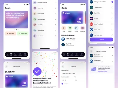 Money Transfer App - Add Card to Wallet add card to wallet app design clean design digital wallet app fintech app minimal design mobile mobile banking app money transfer app settings