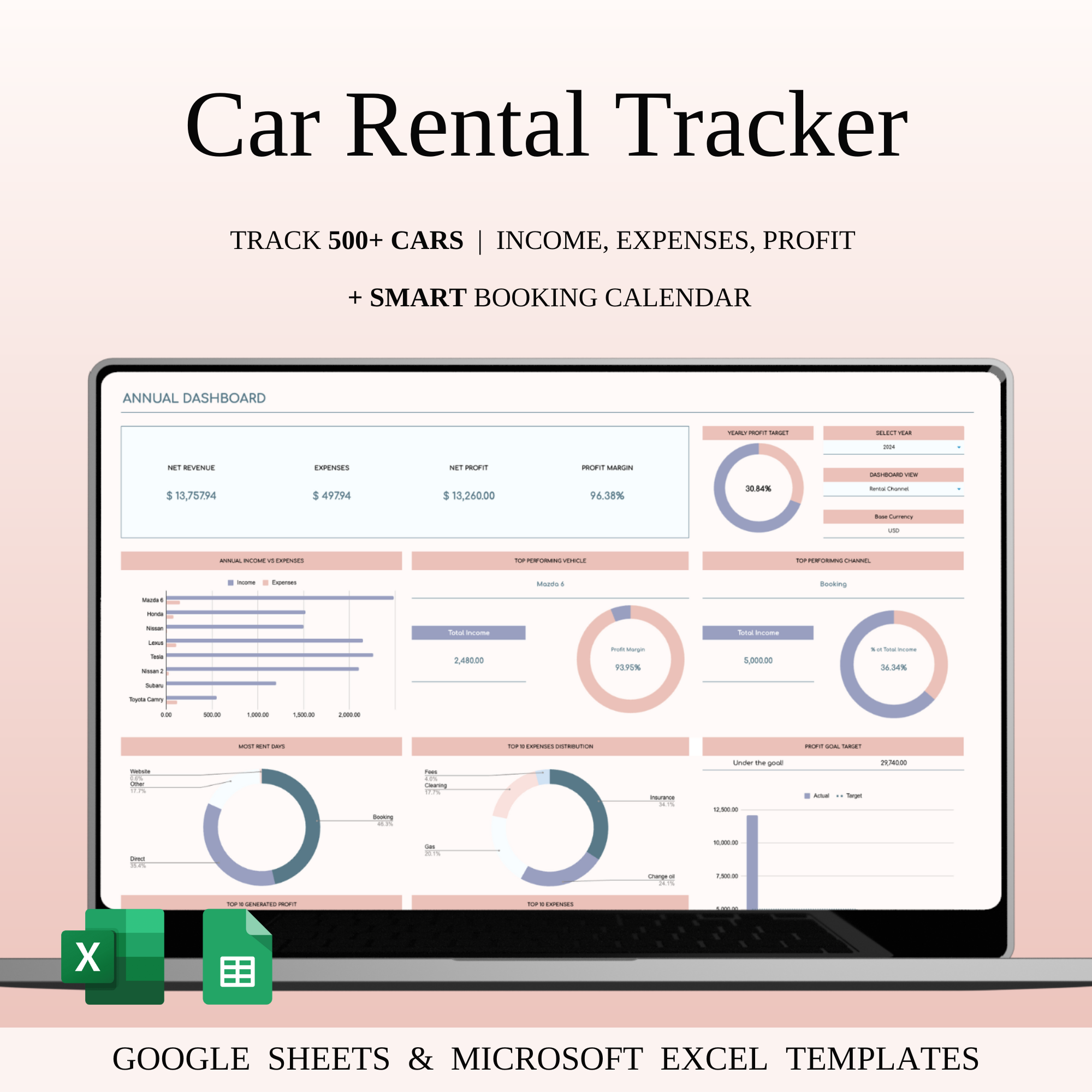 Car Rental Management & Booking Tracker booking system car availability car management car management system car rental report car rental spreadsheet car rental tracker client tracker excel car rental fleet tracker google sheets car tracker rental business rental calendar rental dashboard rental expenses rental income rental schedule rental tracking vehicle log vehicle rental management
