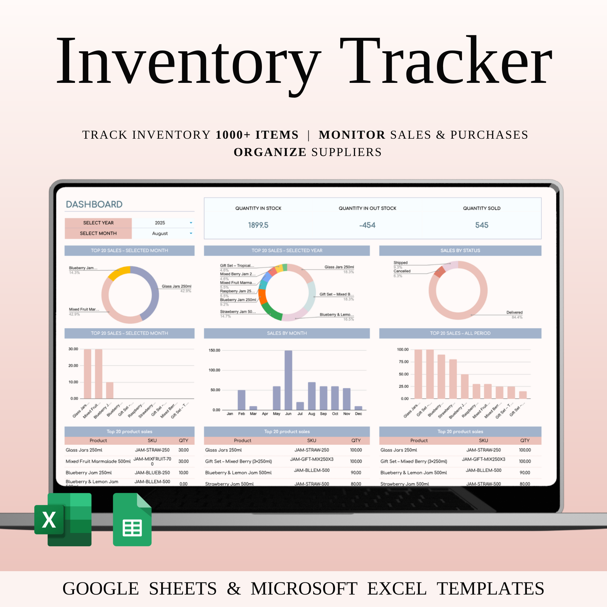 Inventory Tracker Spreadsheet Template business inventory business tools excel inventory google sheets inventory inventory management system inventory spreadsheet inventory template inventory tracker order management product database product inventory product tracker small business stock stock control stock level monitoring stock log stock management supply management warehouse organization warehouse tracking