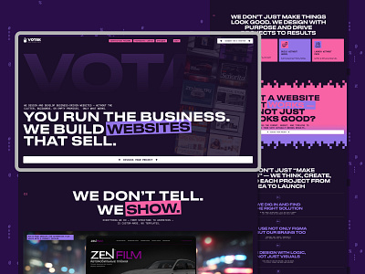 VOTAK Digital — Web Design Page agency website creative studio design digital agency figmadesign landing page landingpage ui ux ux ui votakdigital webdesign website concept