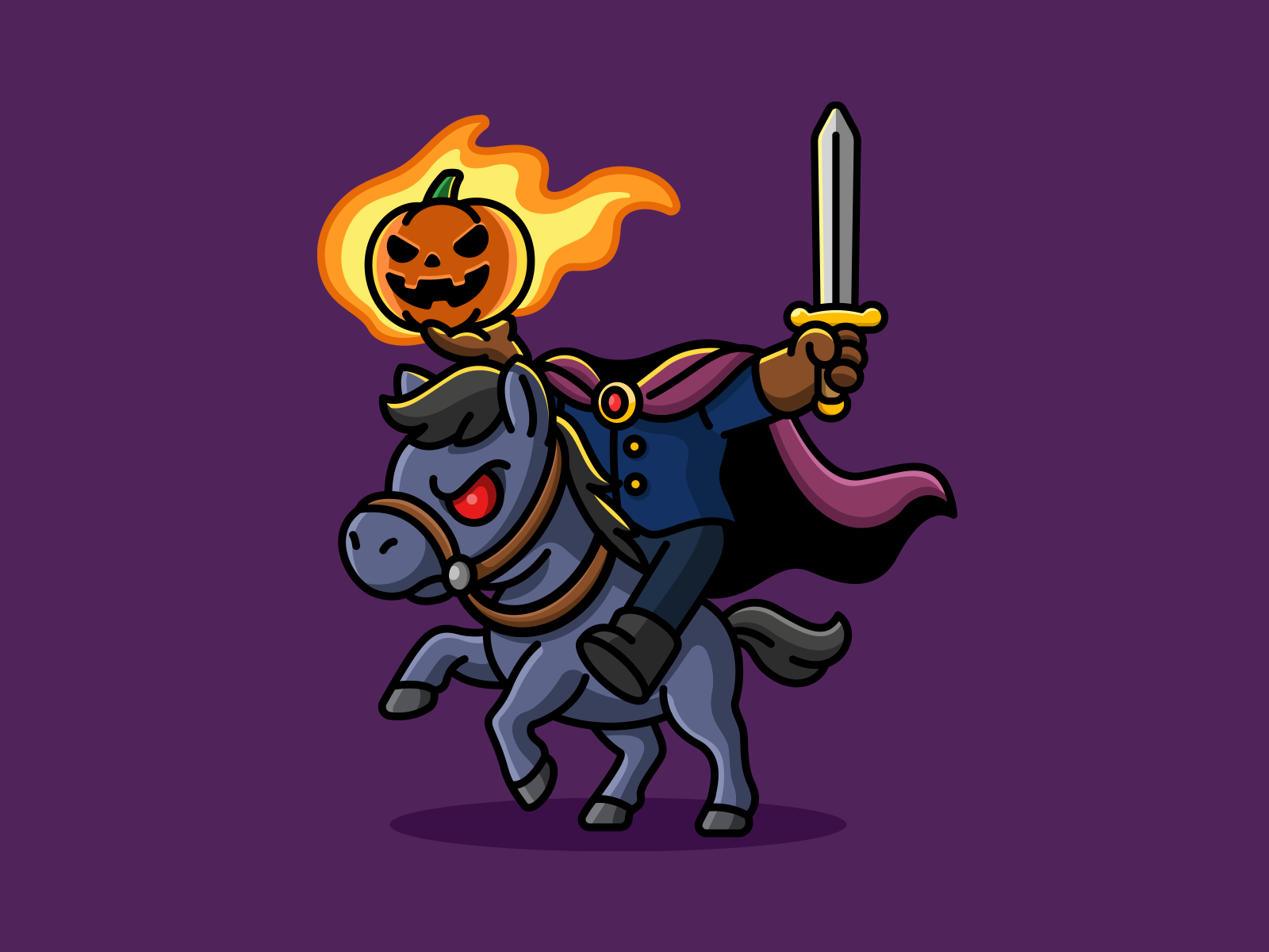 Headless Horseman – Sleepy Hollow by Alfrey Davilla | vaneltia on Dribbble, image size:1600x1200