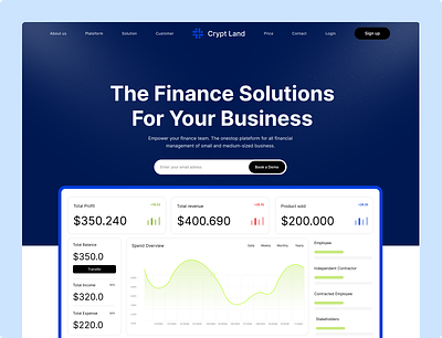 SaaS Website Design design website dipa inhouse finance landing page ui ux web website