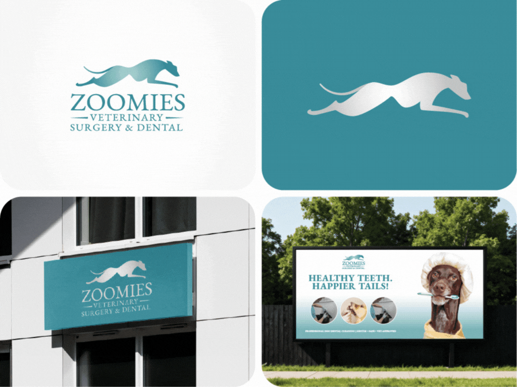 Zoomies Veterinary Surgery & Dental — Brand Style Guide a logo design animal hospital logo animal logo branding dental clinic logo dog logo flat bradning food logo logo designer minimal branding minimal logo minimalist logo design modern logo pet care logo pet logo design professional logo surgery logo vet clinic branding veterinary branding veterinary logo