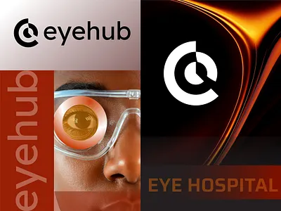 Eye Hub, Eye Care Logo and Branding brand identity branding clinic logo eye eye care eye care logo eye health eye hospital eye wear glass hospital logo inspiration logobranda optical logo ratina startup vision