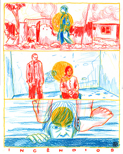 Incendies - Denis Villeneuve art artwork colored pencil colorpencil editorial illustration illustration pencil colour