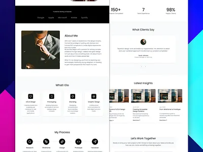 UI/UX Designer Portfolio - Landing Page