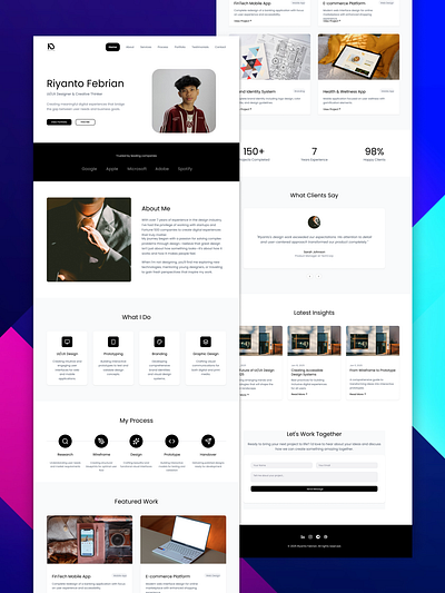 UI/UX Designer Portfolio - Landing Page
