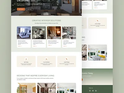 Interior Design Studio - Website Landing Page