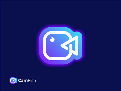 Colorful CamFish Logo animal app branding camera digital fish graphic design icon logo logoinspiration logotype modern ocean sea technology vector