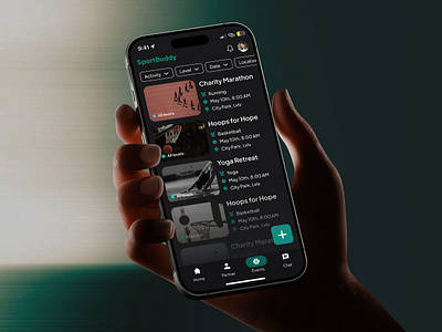 Mobile App Design for SportBuddy | Fitness App android app fitness green ios mobile mobile ui mobiledesign running sport track ui user interface ux uxui