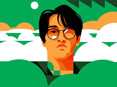 Abstract portrait abstract abstract portrait blog post composition design editorial editorial illustration editorial portrait graphic design illustration laconic lines man illustration man potrait minimal portrait poster potrait illustration vecto illustration vector