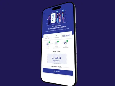 Referral Code Design - UI 3d app ui figma motion graphics ui uiux uiux design user design