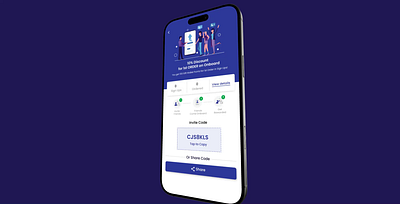 Referral Code Design - UI 3d app ui figma motion graphics ui uiux uiux design user design