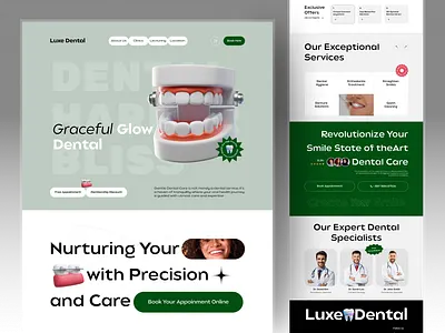 Dental Clinic Website dental dental website dentalcare dentistlife dentistry design design service doctor ecommerce graphicdesigner landing page medical medical website oralhealth smile teeth ui ux ux webdesign website