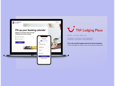 TUI Hotel Onboarding Web App (TrueNode Studio 2023) accommodation app design booking branding error states figma hospitality hotelier hotels jira mobile first onboarding product design purple travel ui design user flow user stories ux design webapp