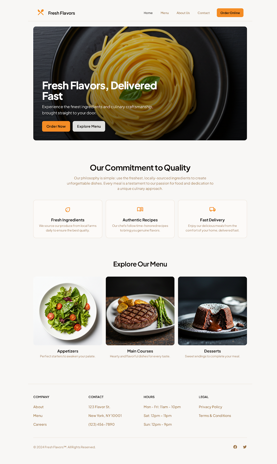 Example of Landing Page Design (Html, Css, Js)