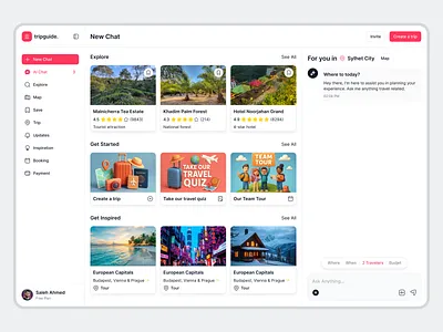 AI Travel Planner Web App | UI/UX design travel app travel web app ui uiux web design website website design