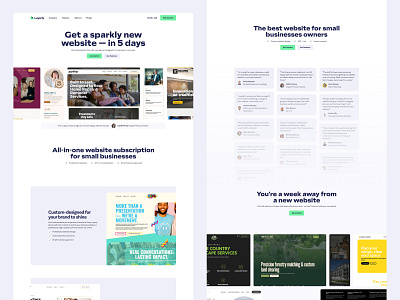 Sparkly new websites, made by Layerly landing page made by layerly pro design professional website small business website smb sparkly website web design website design website subscription