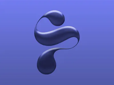 Letter S 3d letter liquid s type typography