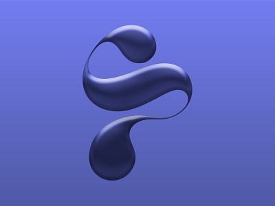 Letter S 3d letter liquid s type typography