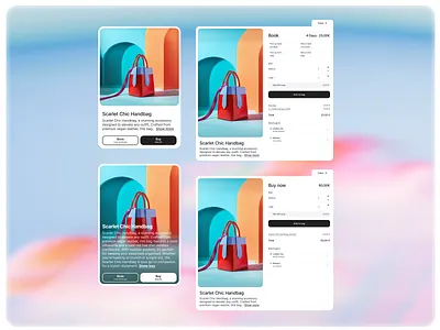 Product card. Booking & Purchase components design e commerce ecommerce product card ui ux
