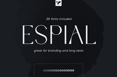 ESPIAL TYPEFACE - 36 FONTS brand branding bundle creative design espial font graphic design illustration lettering logo long text typeface ui