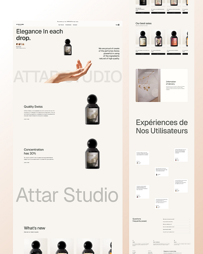 ATTAR STUDIO: Designed To Smell Like Luxury brandwebsite creativedesign ui websitedesign websitelayout