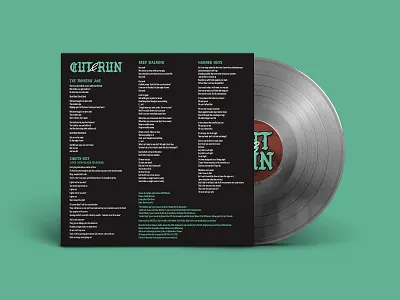 One Fall - Cut & Run Packaging lyrics music packaging punk record text layout vinyl
