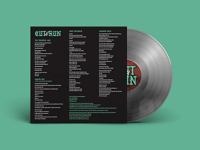 One Fall - Cut & Run Packaging lyrics music packaging punk record text layout vinyl