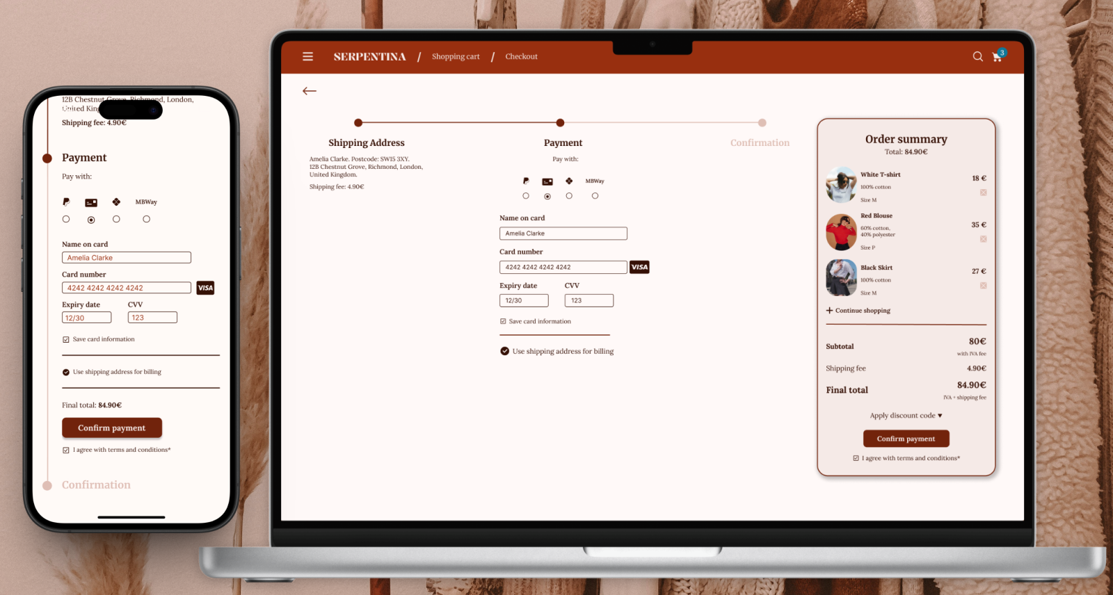 Checkout Flow | E-commerce | Figma UI animation app branding checkout clean components design ecommerce figma interaction laptop microinteraction mobile motion graphics prototype shopping cart ui ux variants website