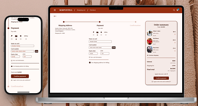 Checkout Flow | E-commerce | Figma UI animation app branding checkout clean components design ecommerce figma interaction laptop microinteraction mobile motion graphics prototype shopping cart ui ux variants website