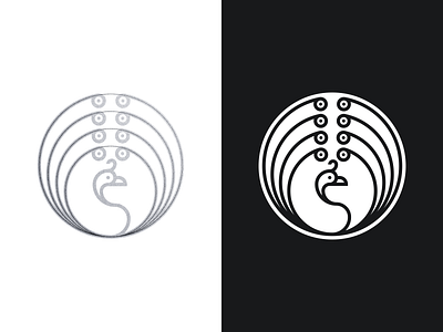 Peacock artwork bird brand identity branding creative design geometric golden ratio graphic design line art logo logos monoline peacock product