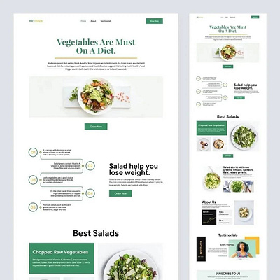 AR-Foods – Fresh & Healthy Food Website agency figma food landingpage weblodge webpage website