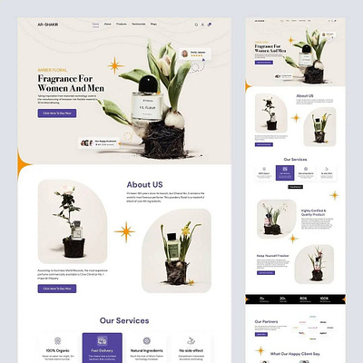 AR-Shakir – Luxury Fragrance Website figma fragrance landingpage ui ux webpage website wordpress