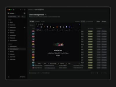 Empty Search State in Admin Dashboard admin admin dashboard dark mode dark mode ux patterns dark theme admin dashboard search empty state empty state design empty states enterprise ui search error state filters keyword no results ui search empty ux patterns zero match search
