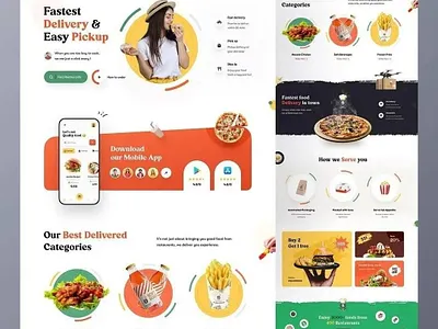 Meal Monkey – Food Delivery Website Design food delivery graphic design landingpage meal monkey ui ux webpage website
